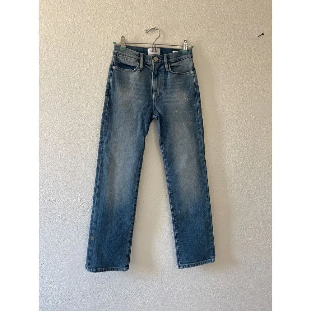 Frame le high straight jeans size 27